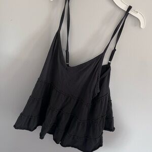 American Eagle Outfitters Black Tiered Spaghetti Strap Camisole